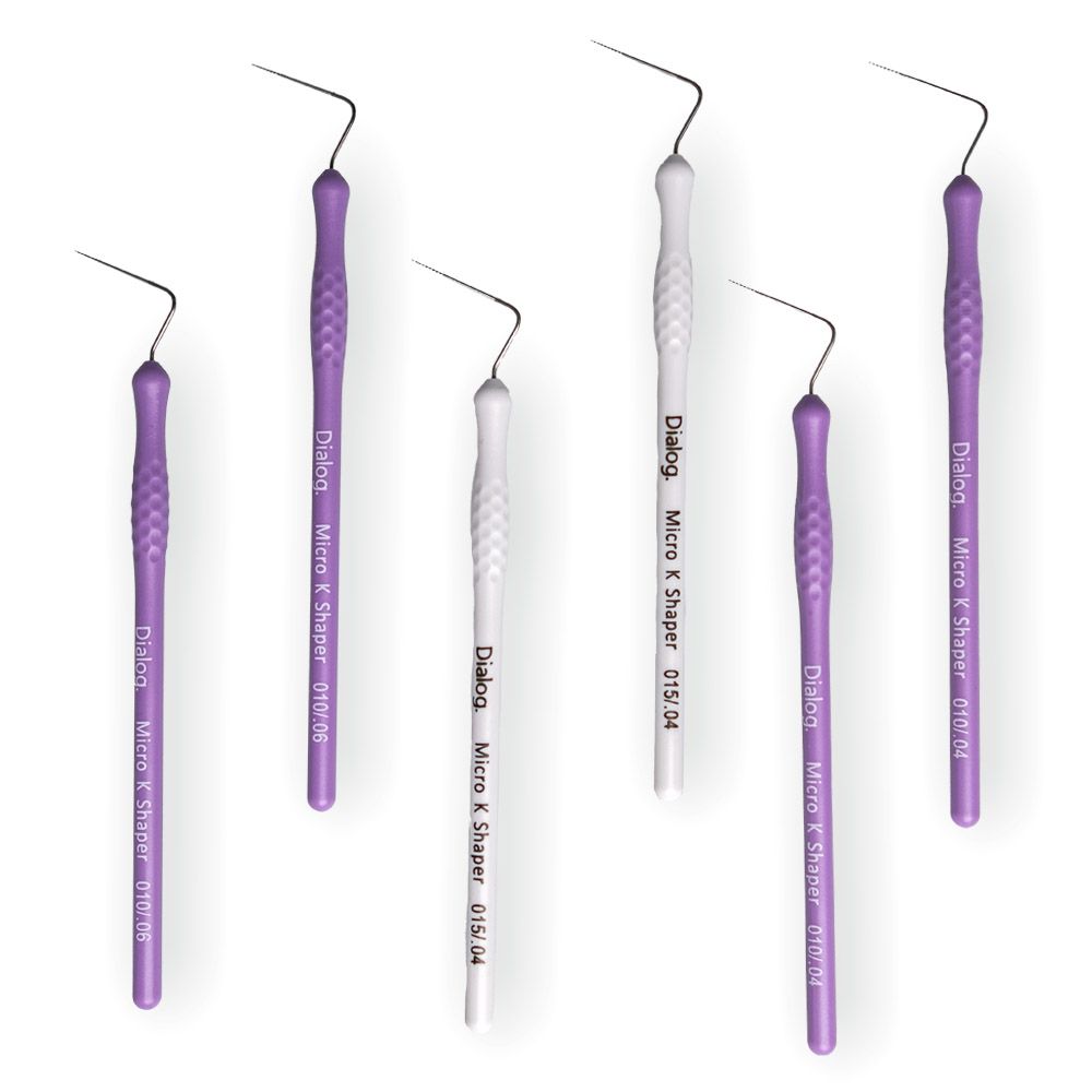В наличии Микроопенеры (Micro Opener К-shape) Dialog, набор 6 шт, ассорти (010/.04, 010/.06, 015/.04) | Dialog в интернет-магазине dialog.dental