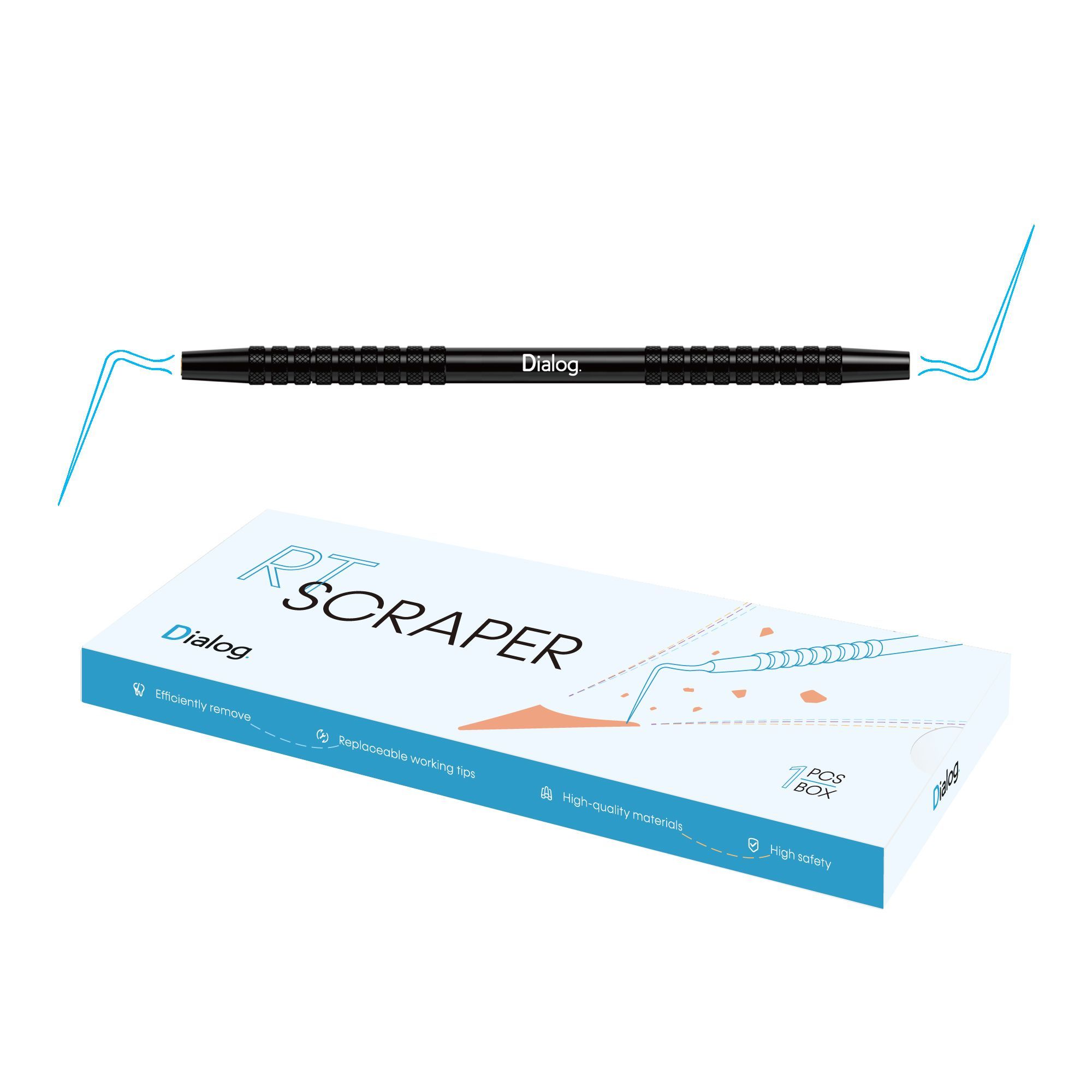 Купить Рукоятка кюреты RT Scraper для удаления гуттаперчи в корневом канале, ручка двухсторонняя | Dialog в интернет-магазине dialog.dental