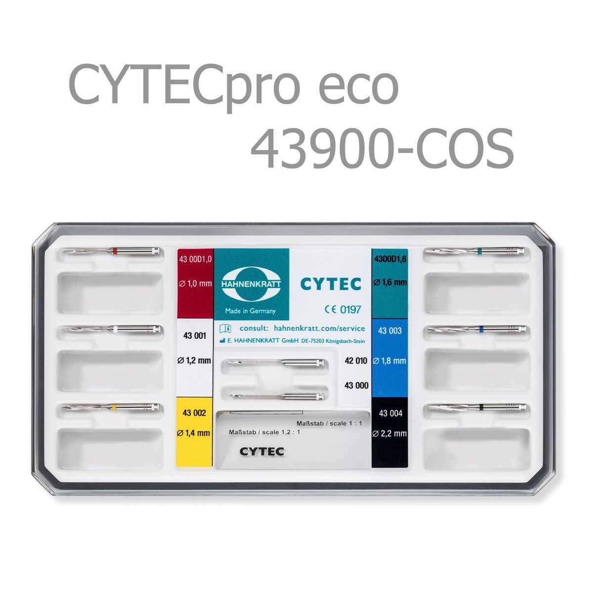 Купить Набор каналорасширителей и калибраторов CYTEC для углового наконечника, 8 дриллей | HAHNENKRATT в интернет-магазине dialog.dental