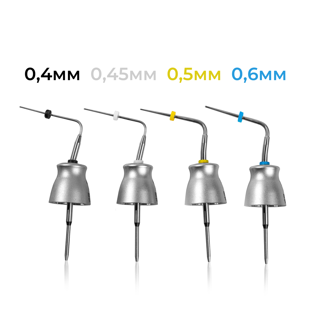 Купить Комплект насадок для термоплаггера Space-Pack, размер: 0,6, 0,5; 0,45; 0,4 мм | Eighteeth в интернет-магазине dialog.dental