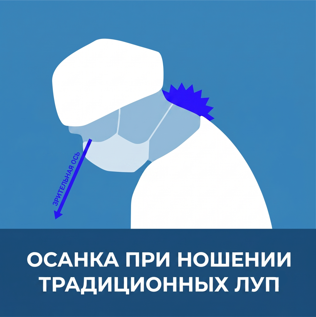 Поза при использовании обычных бинокуляров